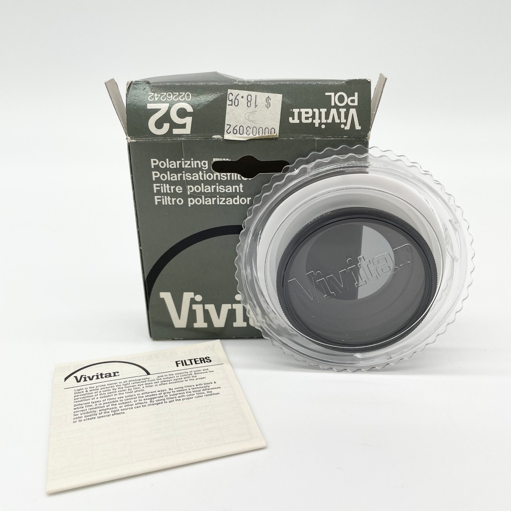 Vivitar 52mm Polarizing Filter Camera Lens Photography Polarisation‎ Vintage